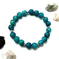 Mavi Akik Doğal Taş Bileklik - İletişim Gücü ve İç Huzuru Destekleyen
