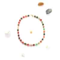 Renkli Akik Doğal Taş Takı Seti - Çok Yönlü Enerji ve Çakra Dengeleyici