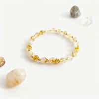 Sitrin Doğal Taş Bileklik - Bolluk ve Başarı Enerjisi Taşıyan Güneş Taşı