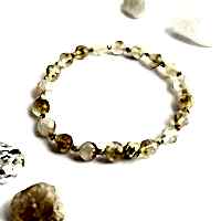 Sitrin Doğal Taş Bileklik - Bolluk ve Başarı Enerjisi Taşıyan Güneş Taşı