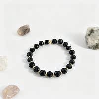 Siyah Akik Doğal Taş Bileklik - Güçlü Koruma ve Topraklama Enerjisi
