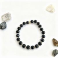 Siyah Akik Doğal Taş Bileklik - Güçlü Koruma ve Topraklama Enerjisi