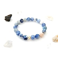 Sodalit Doğal Taş Bileklik - Zihinsel Berraklık ve Sezgisel Bilgelik Taşı