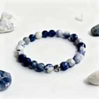 Sodalit Doğal Taş El Yapımı Bileklik – Zihinsel Netlik, İletişim ve İç Huzur
