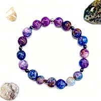 Sugilit ve Hematit Doğal Taş Bileklik - Spiritüel Farkındalık ve Koruma