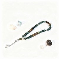 Yosunlu Akik ve Kaplangözü Doğal Taş Tesbih – Güç ve Doğallığın Uyumlu Buluşması