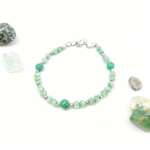 Agalmatolite Doğal Taş El Yapımı Halhal – Canlılık ve Denge