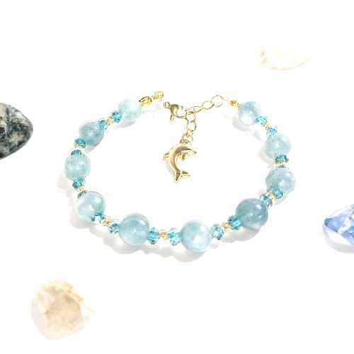 Akuamarin Doğal Taş El Yapımı Bileklik – Huzur, İletişim ve Deniz Enerjisi