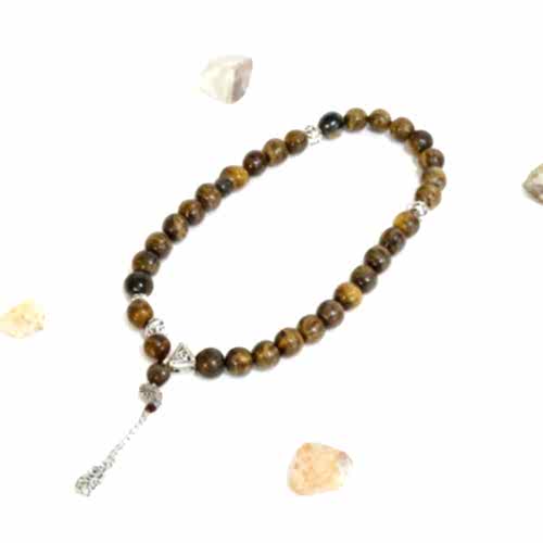 El Yapımı Kaplangözü Doğal Taş Tesbih (8mm) – Kararlılık ve Odak Simgesi