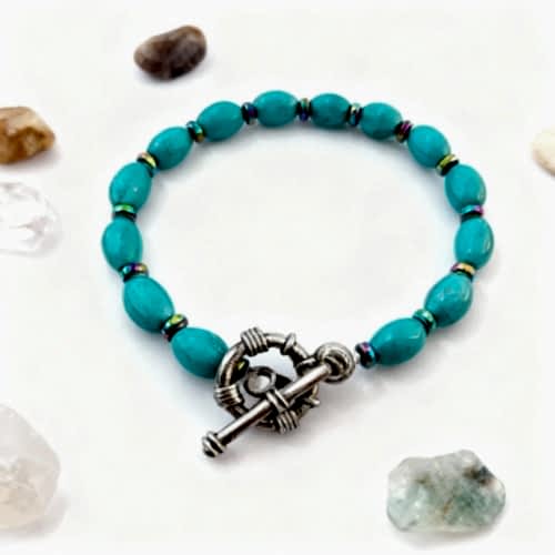 Firuze Doğal Taş Bileklik - Koruyucu ve Şans Getiren Kadim Tılsım