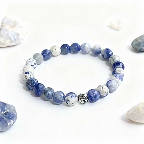 Sodalit Doğal Taş El Yapımı Bileklik – Zihinsel Netlik, İletişim ve İç Huzur